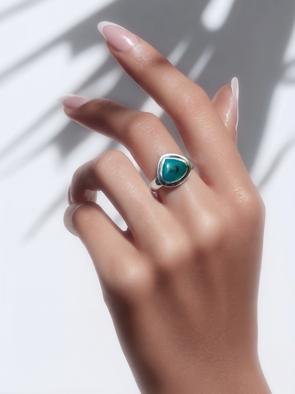 Azurite Chrysocolla Ring - Picture 2 of 15